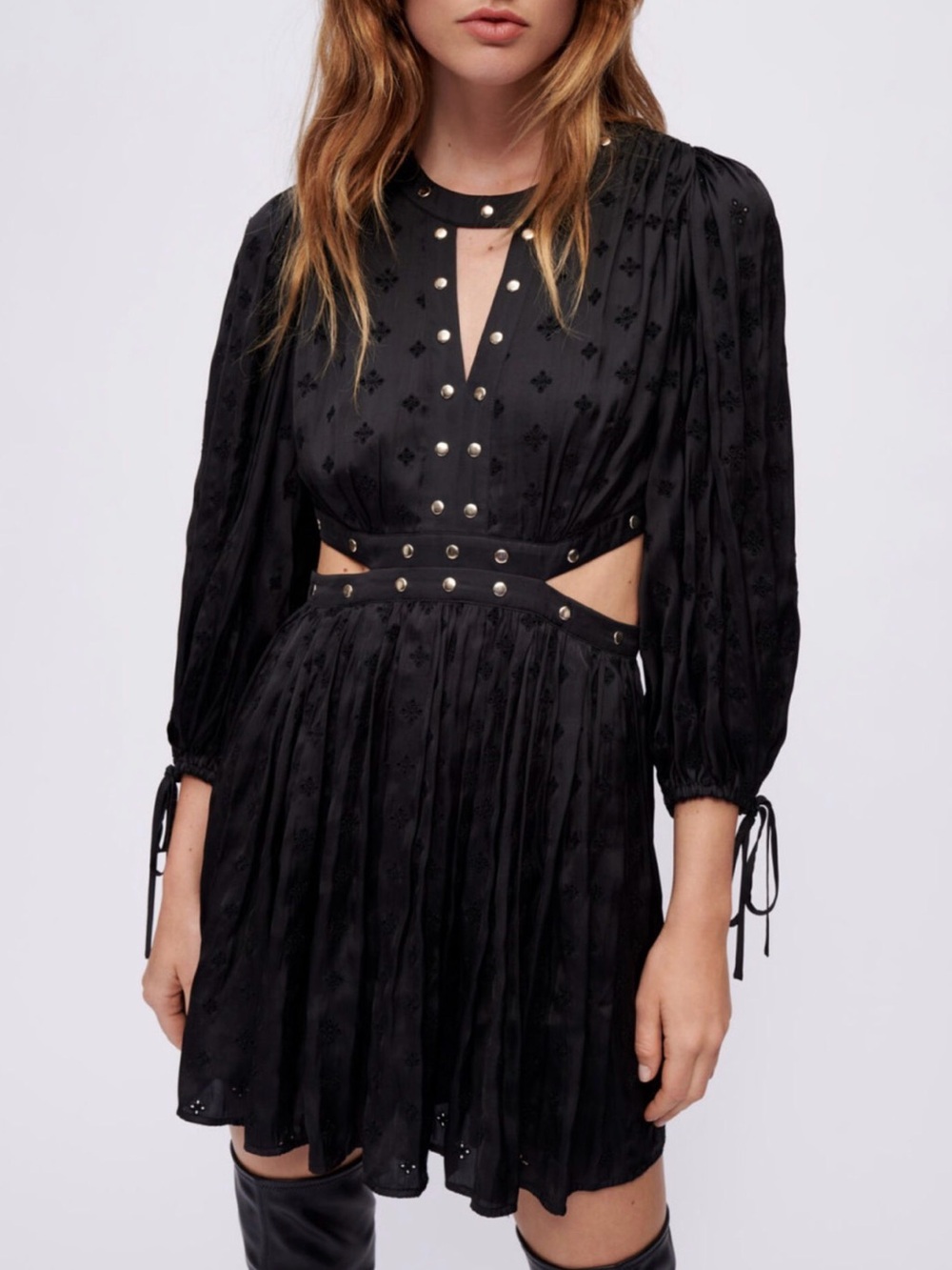 Maje cut out studded dress